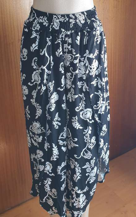 Black and White Print Boho Pants