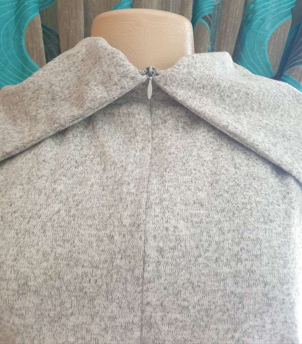 Grey Melange Funnel Neck Warm Handle Jumpsuit