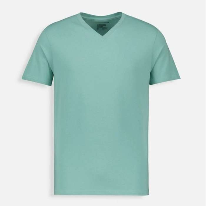 Men`s Green V-Neck T-Shirt
