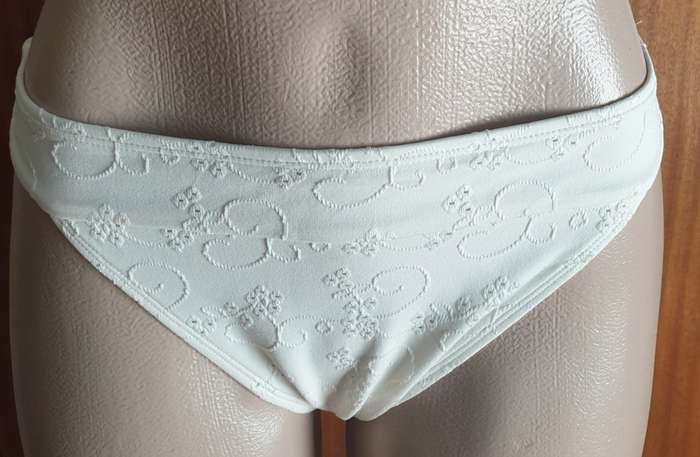 Off White High Waist Bikini Bottoms