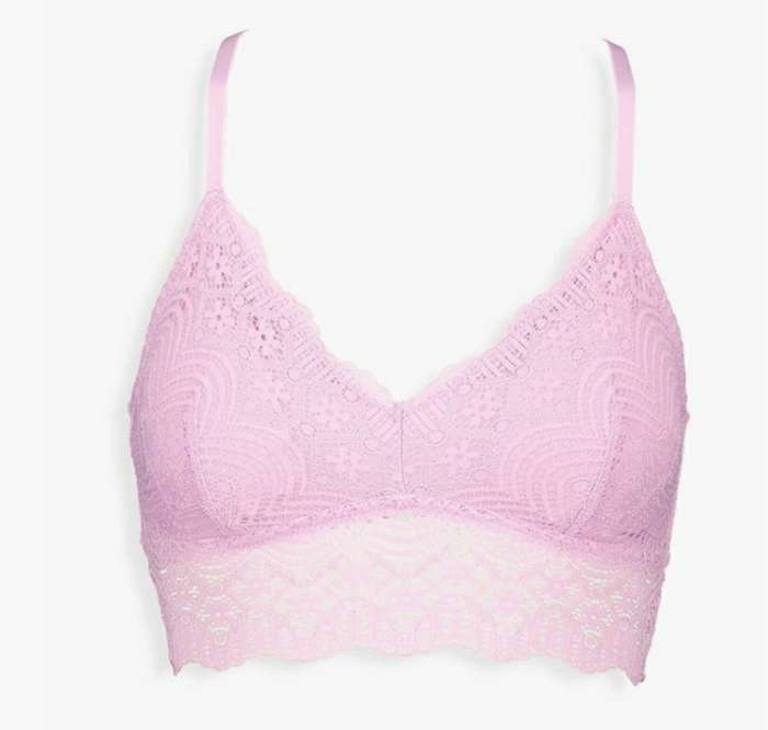 Pink Lace Padded Bralette