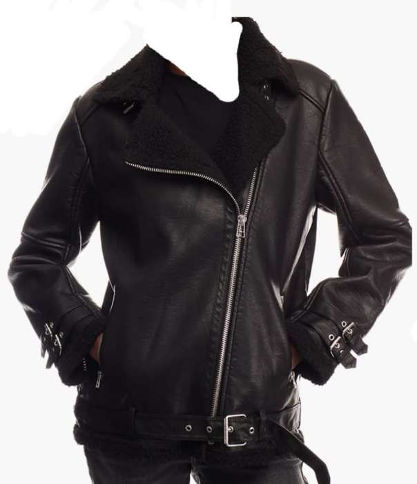 FOREVER 21 Sherpa Lined Moto Jacket