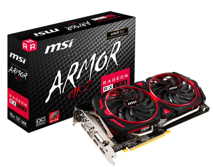Gaming MSI Radeon RX 580 8GB DDR5 Graphics card