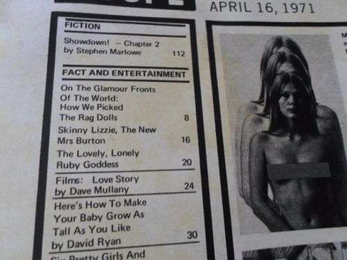 SCOPE MAGAZINE 16 APRIL 1971 ( SCOPE GIRL OF THE YEAR - PATRICIA REED OF DURBAN )