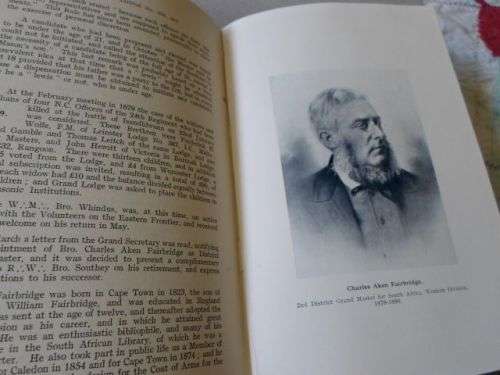 THE BRITISH LODGE NO 334 AND ENGLISH FREEMASONRY AT THE CAPE OF GOOD HOPE 1795 - 1936 - THOS N CR...