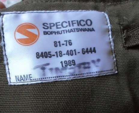 S.A. ARMY TROUSERS ( SPECIFICO 1989 ) - WAIST SIZE 86 CM / INSIDE LEG LENGTH 76 CM