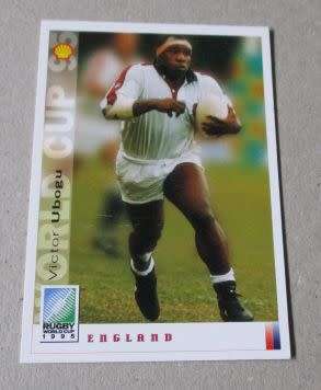 VICTOR UBOGU - ENGLAND - RUBY WORLD CUP 1995 - SPORTS DECK CARD