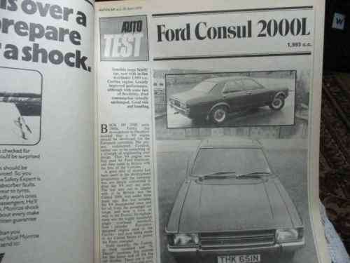 AUTOCAR MAGAZINE 26 APRIL 1975 ( FORD CONSUL 2000, VAUXHALL MAGNUM, SILVER GHOST , MORRIS 1800 )