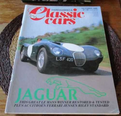 THOROUGHBRED & CLASSIC CARS MAGAZINE OCTOBER 1986 ( VW BEETLE, FERRARI DINO, JENSEN INTERCEPTOR )