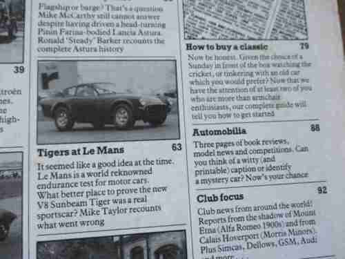 CLASSIC AND SPORTSCAR  MAGAZINE JULY 1983 ( SUNBEAM TIGER, MINI-MOKE, TOYOTA 2000GT, TRIUMPH TR6 )