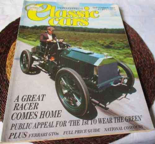 THOROUGHBRED & CLASSIC CARS MAGAZINE SEPT 1987 ( FERRARI GTO, LAMBORGHINI, JAGUAR, TRIUMPH, MGB )