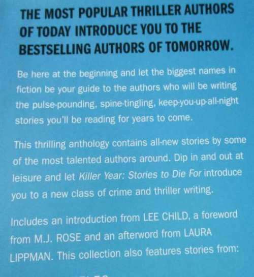 KILLER YEAR - STORIES TO DIE FOR - EDITED BY LEE CHILD