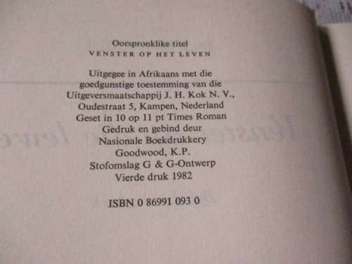 VENSTER OP DIE LEWE - BYBELSE DAGBOEK - Ds. J OVERDUIN - NG KERK UITGEWERS