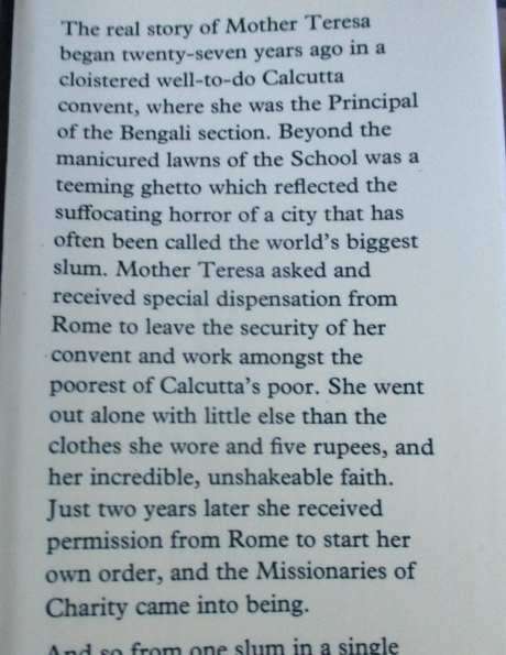 MOTHER TERESA - HER PEOPLE AND HER WORK - DESMOND DOIG