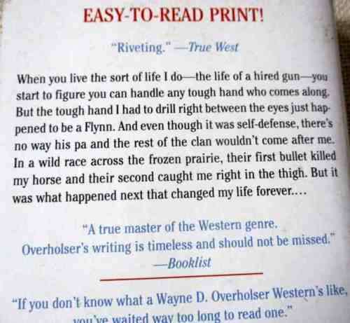 BITTER WIND - WAYNE D OVERHOLSER   ( WESTERN )