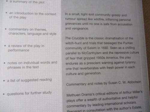 THE CRUCIBLE -  ARTHUR MILLER ( BLOOMSBURY )