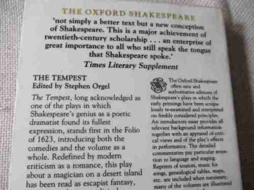THE OXFORD SHAKESPEARE - THE TEMPEST