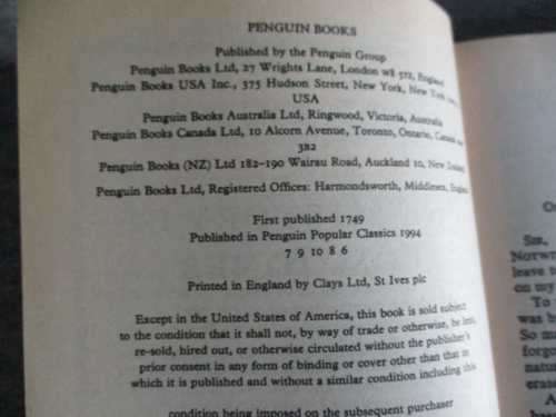 TOM JONES - HENRY FIELDING - PENGUIN POPULAR CLASSICS