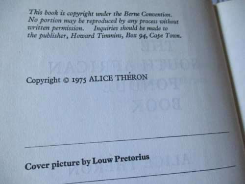 THE SOUTH AFRICAN FUNDUE BOOK - ALICE THERON