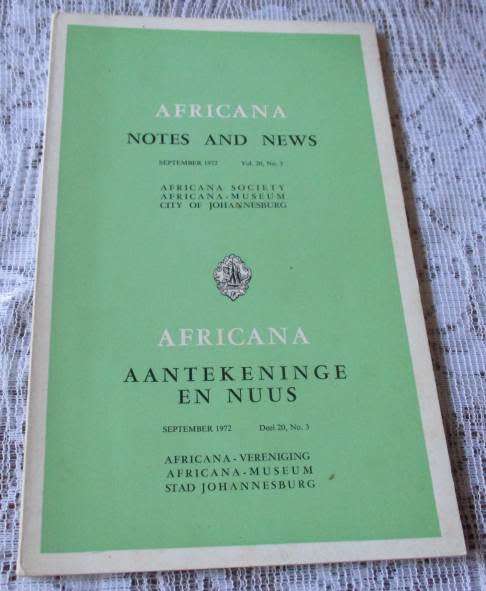 AFRICANA NOTES AND NEWS / AFRICANA AANTEKENINGE EN NUUS SEPTEMBER 1972