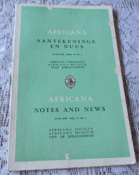 AFRICANA NOTES AND NEWS / AFRICANA AANTEKENINGE EN NUUS JUNIE 1978