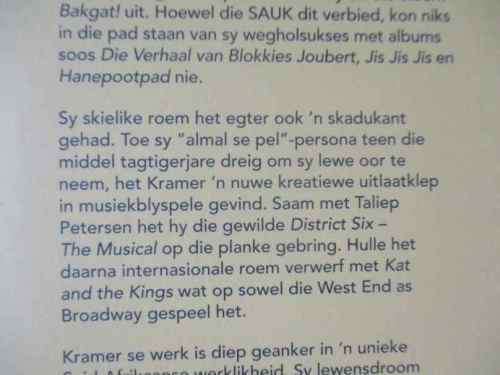 DAVID KRAMER n` BIOGRAFIE - MATHILDA SLABBERT & DAWID DE VILLIERS