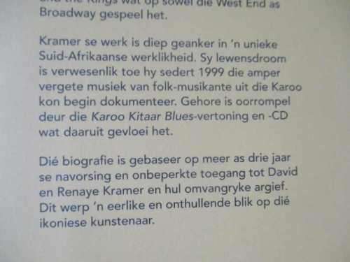 DAVID KRAMER n` BIOGRAFIE - MATHILDA SLABBERT & DAWID DE VILLIERS