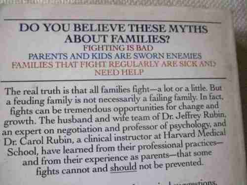 WHEN FAMILIES FIGHT - HOW TO HANDLE CONFLICT WITH THOSE YOU LOVE - DR JEFFREY RUBIN AND DR CAORL ...