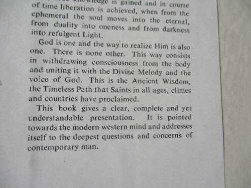 LIBERATION OF THE SOUL - PROF J STANLEY WHITE