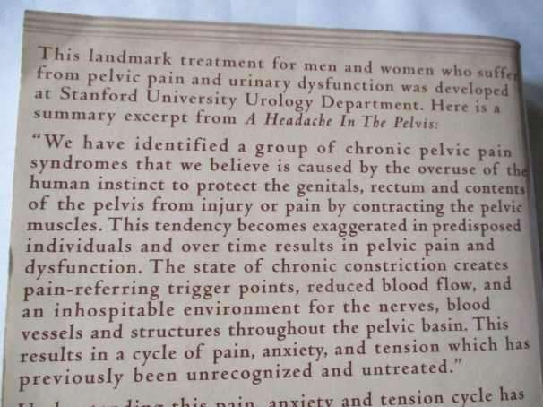 A HEADACHE IN THE PELVIS - A NEW UNDERSTANDING AND TREATMENT FOR PROSTATITIS AND CHRONIC PELVIC PAIN