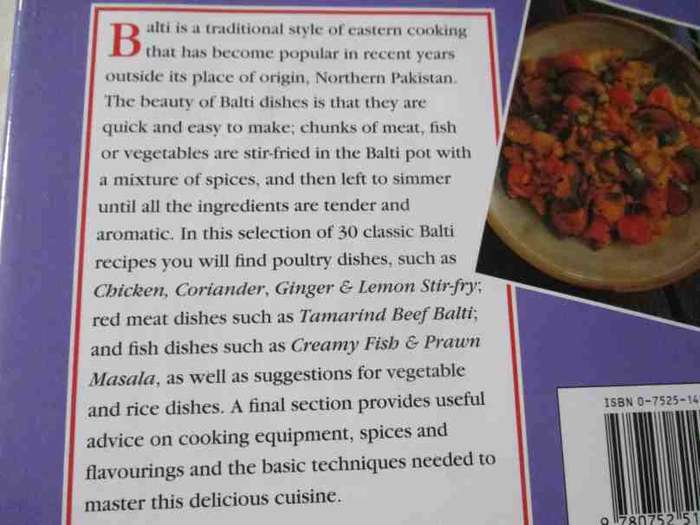 BALTI COOKING - JENNIE BERRESFORD - COOKING FOR TODAY - STEP-BY-STEP