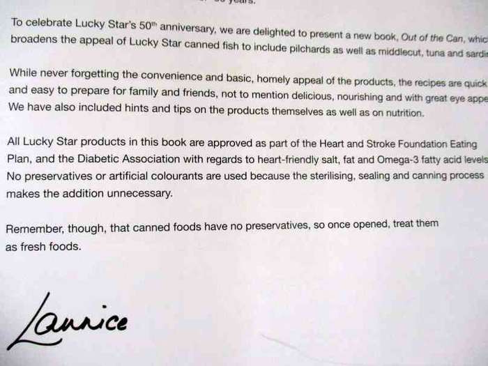 OUT OF THE CAN - EAT BETTER. LIVE BETTER. LUCKY STAR - LANNICE SNYMAN