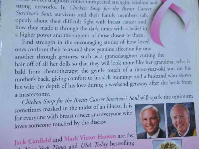 CHICKEN SOUP FOR THE BREAST CANCER SURVIVOR`S SOUL - JACK CANFIELD