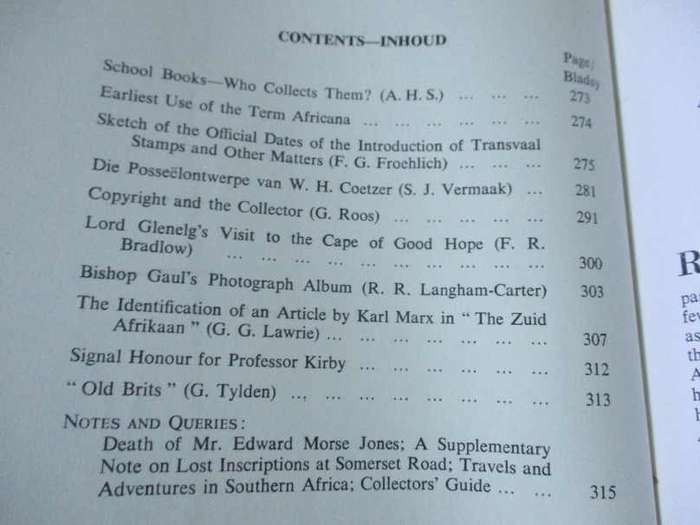 AFRICANA NOTES AND NEWS / AFRICANA AANTEKENINGE EN NUUS SEPTEMBER 1969