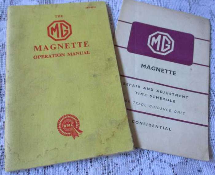 THE MG MAGNETTE OPERATION MANUAL & REPAIR AND ADJUSTMENT TIME SCHEDULE