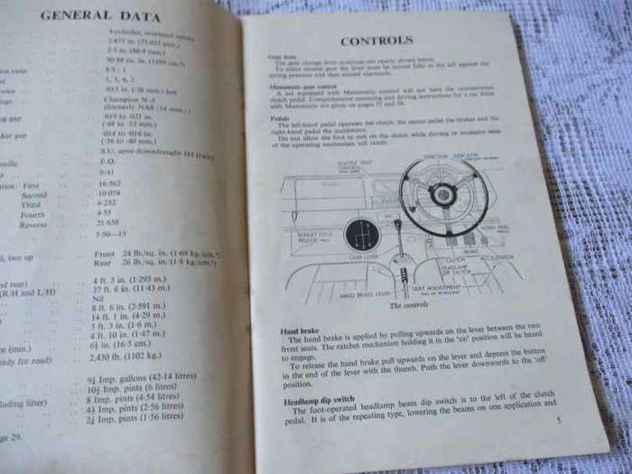 THE MG MAGNETTE OPERATION MANUAL & REPAIR AND ADJUSTMENT TIME SCHEDULE