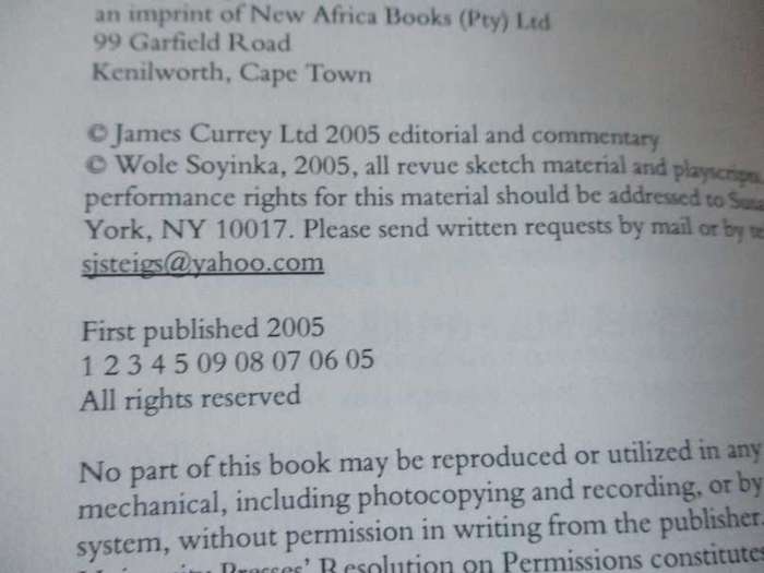 AFRICAN THEATRE - SOYINKA - BLACKOUT, BLOWOUT & BEYOND - SATIRICAL REVUE SKETCHEc