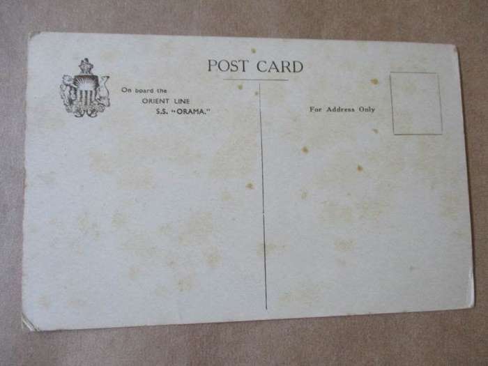 S.S. ORAMA - ORIENT LINE   - POST CARD