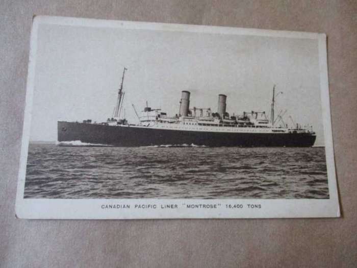 MONTROSE  - CANADIAN PACIFIC  LINER   - POST CARD
