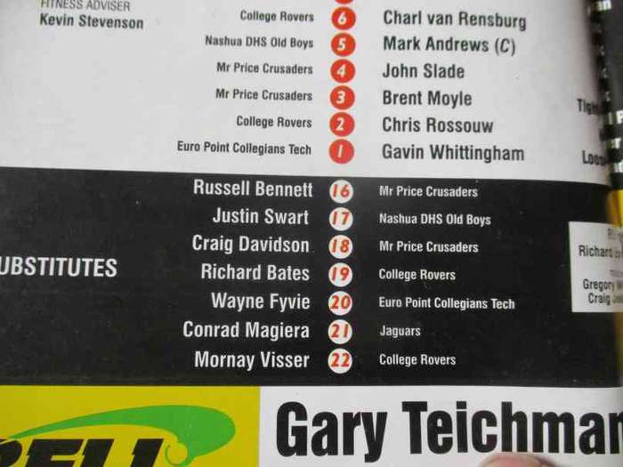 SHARKS vs NEWPORT 3 JUNE  2000 - RUGBY PROGRAMME - some autographs