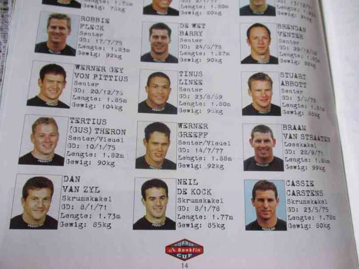 WP vs SHARKS   30 SEPTEMBER 2000 - RUGBY PROGRAMME