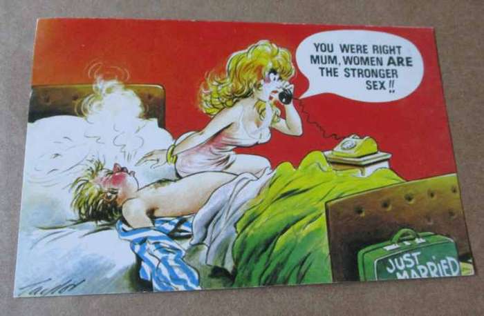 `NAUGHTIES` POST CARD