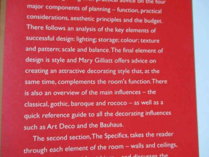 MARY GILLIATT`S INTERIOR DESIGN COURSE