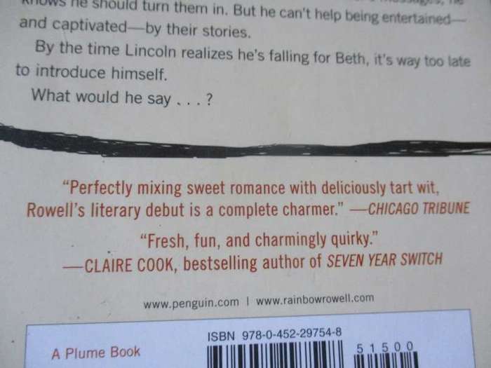 ATTACHMENTS - RAINBOW ROWELL