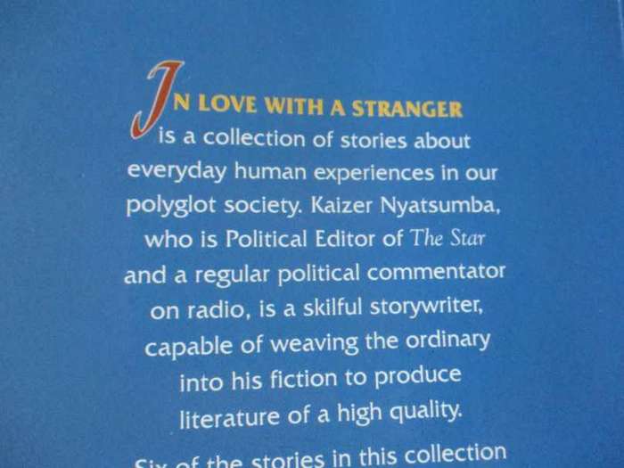 IN LOVE WITH A STRANGER AND OTHER STORIES - KAIZER NYATSUMBA
