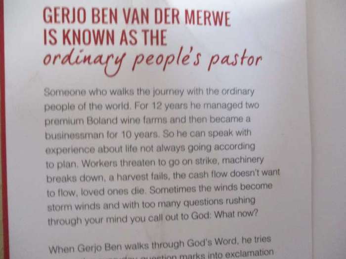 GET UP AND GO - GERJO BEN VAN DER MERWE