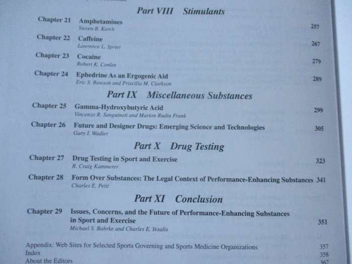 PERFORMANCE-ENHANCING SUBSTANCES IN SPORT AND EXERCISE - MICHAEL S BAHRKE & CHARLES E YESALIS