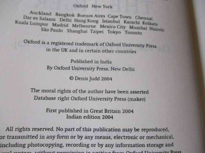 THE LION AND THE TIGER - THE RISE AND FALL OF THE BRITISH RAJ - DENIS JUDD