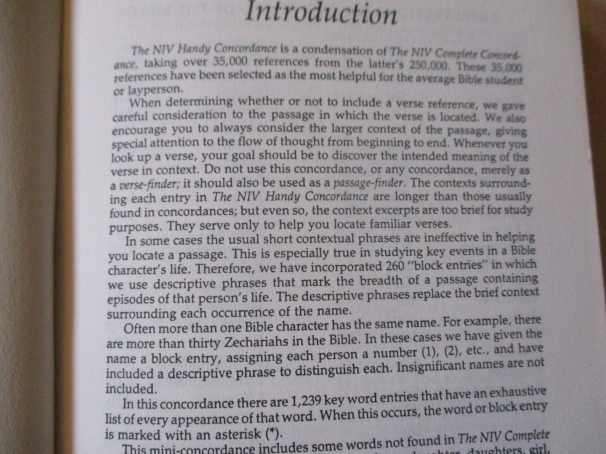 THE NIV HANDY CONCORDANCE - EDWARD W GOODRICK