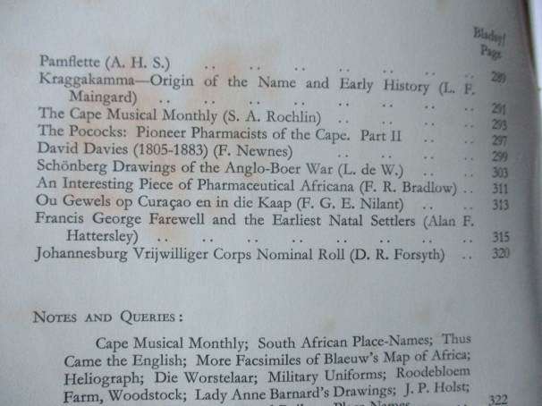AFRICANA AANTEKENINGE EN NUUS / AFRICANA NOTES AND NEWS DECEMBER 1961